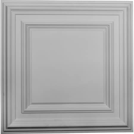 Ekena Millwork 23 3/4"W x 23 3/4"H x 1 5/8"P Classic Square Ceiling Tile CT24CL